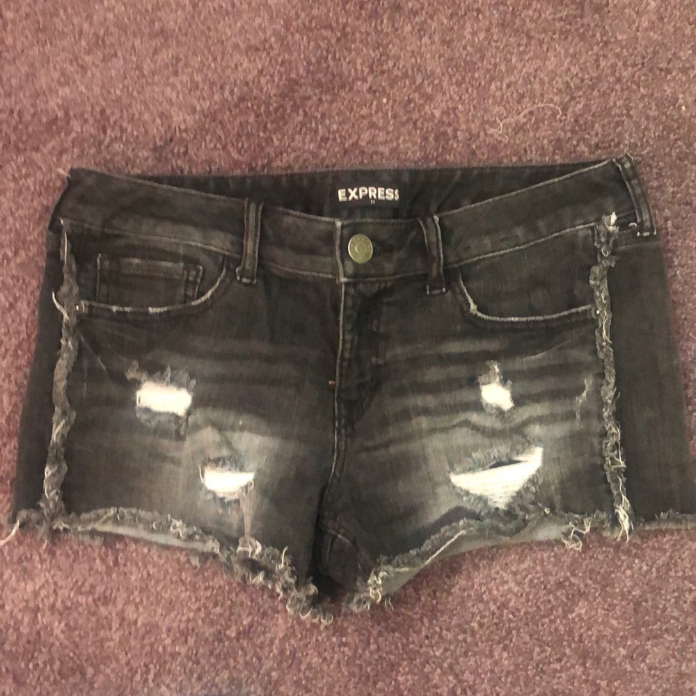 Express Black Jorts